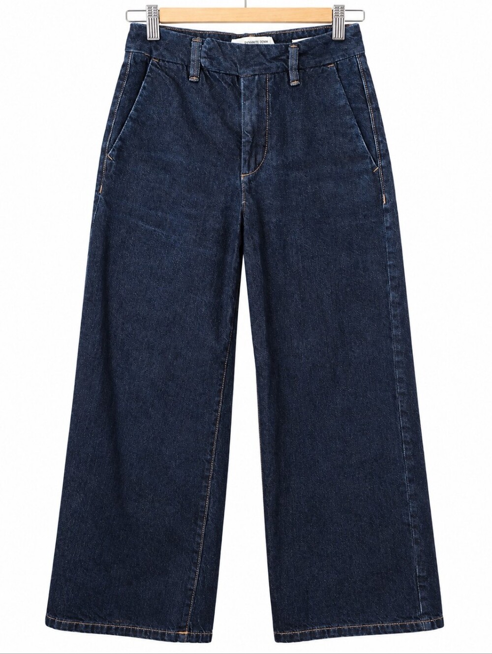 Dynamite Denim Heidi Cropped Wide Leg Jeans Dark Wash Size 25 - Picture 2 of 13
